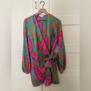 Never Fully Dressed Wrap Mini Dress